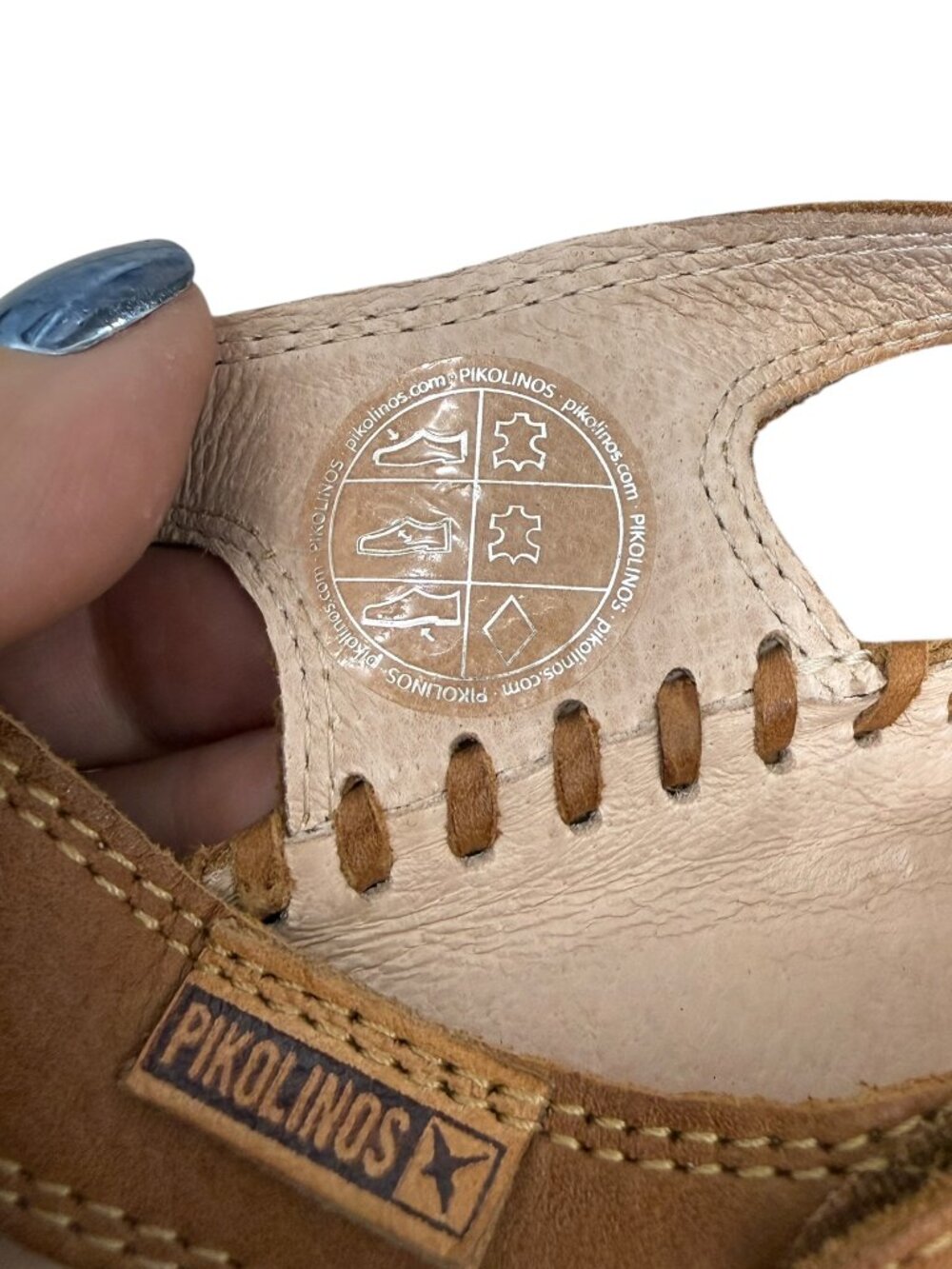 Pikolinos Puerto Vallarta Coral Leather T Strap Women's Sandals Size 7 / 37 - Picture 7 of 10